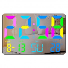 Color Large Font Alarm Clock LED Clock Bedside Clock Large Screen Electronic Clock Wall Clock
 Color Large Font Alarm Clock LED Clock Bedside Clock Large Screen Electronic Clock Wall Clock