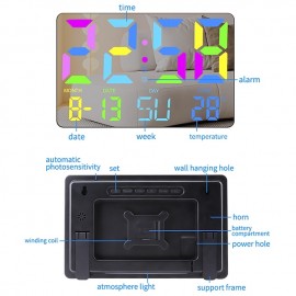 Color Large Font Alarm Clock LED Clock Bedside Clock Large Screen Electronic Clock Wall Clock
 Color Large Font Alarm Clock LED Clock Bedside Clock Large Screen Electronic Clock Wall Clock