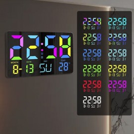 Color Large Font Alarm Clock LED Clock Bedside Clock Large Screen Electronic Clock Wall Clock
 Color Large Font Alarm Clock LED Clock Bedside Clock Large Screen Electronic Clock Wall Clock