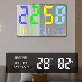 Color Large Font Alarm Clock LED Clock Bedside Clock Large Screen Electronic Clock Wall Clock
 Color Large Font Alarm Clock LED Clock Bedside Clock Large Screen Electronic Clock Wall Clock