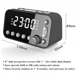 Digital Alarm Clock DAB/FM Radio Backup Dual Alarm Settings Jumbo Screen Display Electronic Desktop Clock with Snooze Function
 Digital Alarm Clock DAB/FM Radio Backup Dual Alarm Settings Jumbo Screen Display Electronic Desktop Clock with Snooze Function