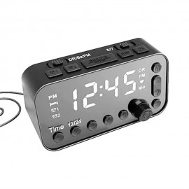 Digital Alarm Clock DAB/FM Radio Backup Dual Alarm Settings Jumbo Screen Display Electronic Desktop Clock with Snooze Function
 Digital Alarm Clock DAB/FM Radio Backup Dual Alarm Settings Jumbo Screen Display Electronic Desktop Clock with Snooze Function
