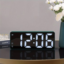Digital Electronic Alarm Clock Large LED Alarm Clock With Temperature Display 12/24 Hours Snooze USB Plug Or AAA Power Supply Suitable For Bedroom And Living Room (No Batteries And Adapters)
 Digital Electronic Alarm Clock Large LED Alarm Clock With Temperature Display 12/24 Hours Snooze USB Plug Or AAA Power Supply Suitable For Bedroom And Living Room (No Batteries And Adapters)