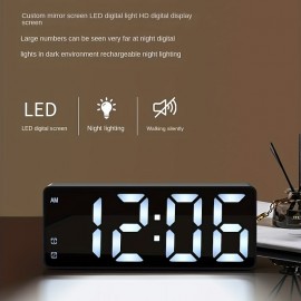 Digital Electronic Alarm Clock Large LED Alarm Clock With Temperature Display 12/24 Hours Snooze USB Plug Or AAA Power Supply Suitable For Bedroom And Living Room (No Batteries And Adapters)
 Digital Electronic Alarm Clock Large LED Alarm Clock With Temperature Display 12/24 Hours Snooze USB Plug Or AAA Power Supply Suitable For Bedroom And Living Room (No Batteries And Adapters)