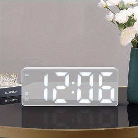 Digital Electronic Alarm Clock Large LED Alarm Clock With Temperature Display 12/24 Hours Snooze USB Plug Or AAA Power Supply Suitable For Bedroom And Living Room (No Batteries And Adapters)
 Digital Electronic Alarm Clock Large LED Alarm Clock With Temperature Display 12/24 Hours Snooze USB Plug Or AAA Power Supply Suitable For Bedroom And Living Room (No Batteries And Adapters)