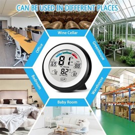 Indoor Humidity Touchscreen Thermometer Hygrometer LCD Temperature Display Meter Digital

