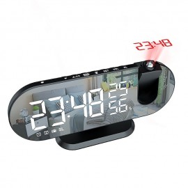 LED Projection Digital Alarm Clock for Bedrooms FM Radio Alarm Clock on Ceiling Temperature & Humidity Display 12/24H Snooze Dual Loud Alarm Clock
 LED Projection Digital Alarm Clock for Bedrooms FM Radio Alarm Clock on Ceiling Temperature & Humidity Display 12/24H Snooze Dual Loud Alarm Clock
