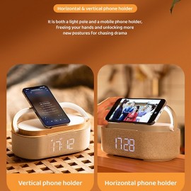 Wireless Charger Alarm Clock Bluetooth Speaker LED Smart Digital Clock USB Fast Charge Watch Electronic Desktop Clock FM Radio
 Wireless Charger Alarm Clock Bluetooth Speaker LED Smart Digital Clock USB Fast Charge Watch Electronic Desktop Clock FM Radio