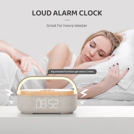 Wireless Charger Alarm Clock Bluetooth Speaker LED Smart Digital Clock USB Fast Charge Watch Electronic Desktop Clock FM Radio
 Wireless Charger Alarm Clock Bluetooth Speaker LED Smart Digital Clock USB Fast Charge Watch Electronic Desktop Clock FM Radio