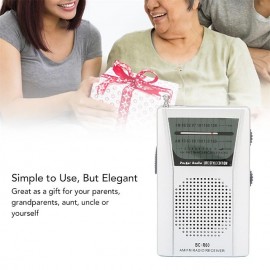 Portable Radios Small, AM FM Radio, Battery Radio Transistor With Power Indicator AA Battery Operated For Jogging Walking And Camping
