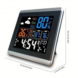 Color Screen Temperature And Humidity Electronic Clock Large Screen Home Temperature And Humidity Meter Luminous Digital Thermometer With Clock
 Color Screen Temperature And Humidity Electronic Clock Large Screen Home Temperature And Humidity Meter Luminous Digital Thermometer With Clock
