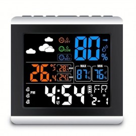 Color Screen Temperature And Humidity Electronic Clock Large Screen Home Temperature And Humidity Meter Luminous Digital Thermometer With Clock
 Color Screen Temperature And Humidity Electronic Clock Large Screen Home Temperature And Humidity Meter Luminous Digital Thermometer With Clock