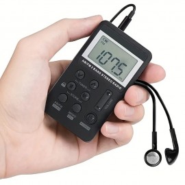 Personal Mini AM FM Portable Digital Tuning Transistor RadiosRechargeable Battery For Walk/Jogging/Gym/Camping
