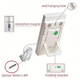 1pc Accurate Digital Thermometer and Hygrometer with LCD Display and Probe Sensor for Indoor and Outdoor Temperature and Humidity Measurement
 1pc Accurate Digital Thermometer and Hygrometer with LCD Display and Probe Sensor for Indoor and Outdoor Temperature and Humidity Measurement