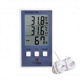 1pc Accurate Digital Thermometer and Hygrometer with LCD Display and Probe Sensor for Indoor and Outdoor Temperature and Humidity Measurement
 1pc Accurate Digital Thermometer and Hygrometer with LCD Display and Probe Sensor for Indoor and Outdoor Temperature and Humidity Measurement