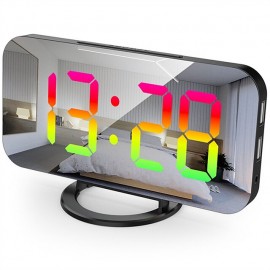8813 Dynamic RGB Digital Alarm Clock Automatic Dimming Large HD Display Desktop Alarm Clock Dual USB Output Mirror LED Electronic Clock
 8813 Dynamic RGB Digital Alarm Clock Automatic Dimming Large HD Display Desktop Alarm Clock Dual USB Output Mirror LED Electronic Clock