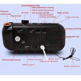 Multifunctional Radio Alarm Clock Student Specific Desktop Electronic Clock LED Night Light Projection Clock
 Multifunctional Radio Alarm Clock Student Specific Desktop Electronic Clock LED Night Light Projection Clock