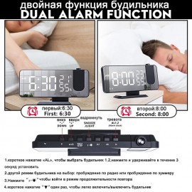 8827 Digital LED Desktop Alarm Clock Desktop Electronic Equipment FM Radio Display Temperature And Humidity Electronic Clock
 8827 Digital LED Desktop Alarm Clock Desktop Electronic Equipment FM Radio Display Temperature And Humidity Electronic Clock
